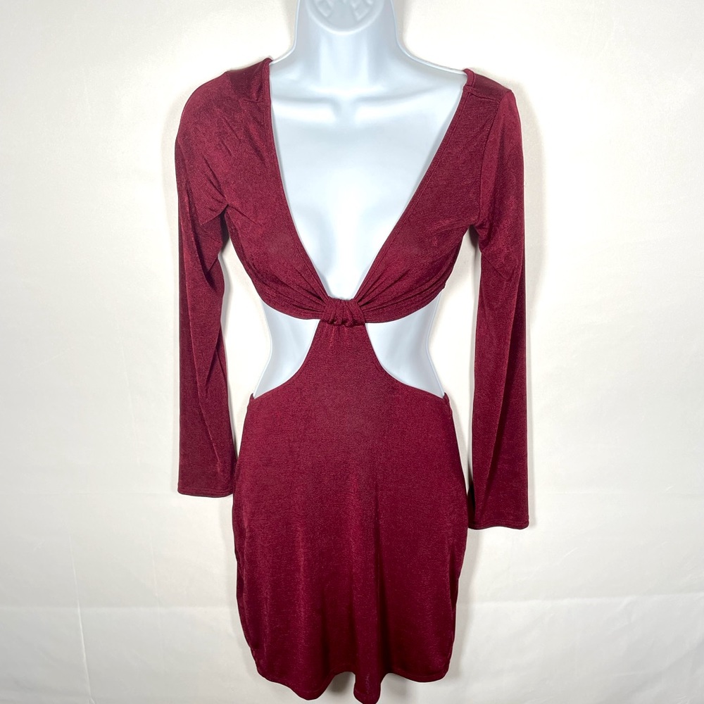 Red Cut Out Dress Size Medium